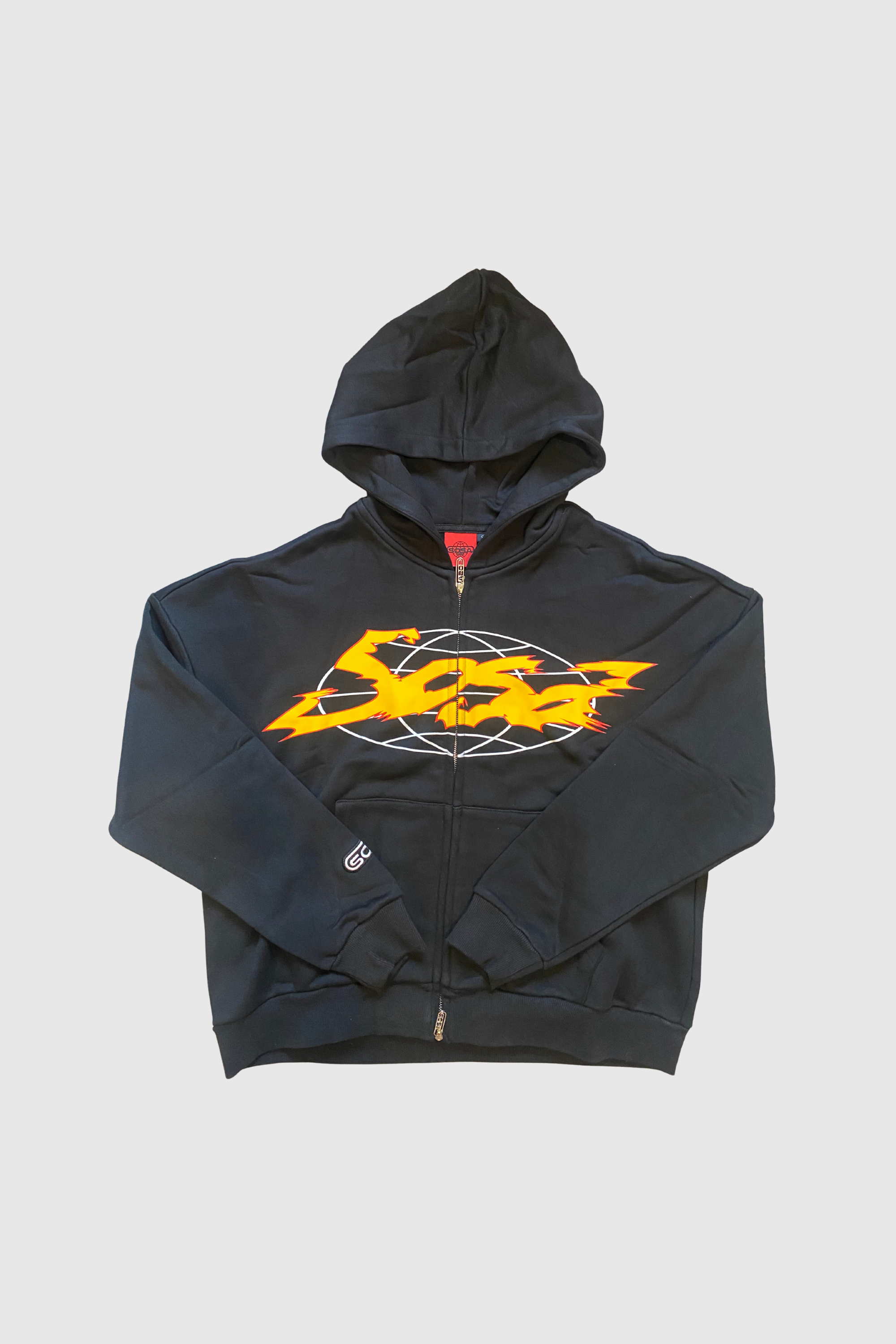 Sosa Atelier Noir World Logo Hoodie – SOSA ATELIER