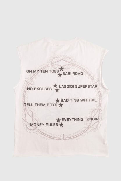 Blaqbonez X Sosa White "No Excuses" T-shirt