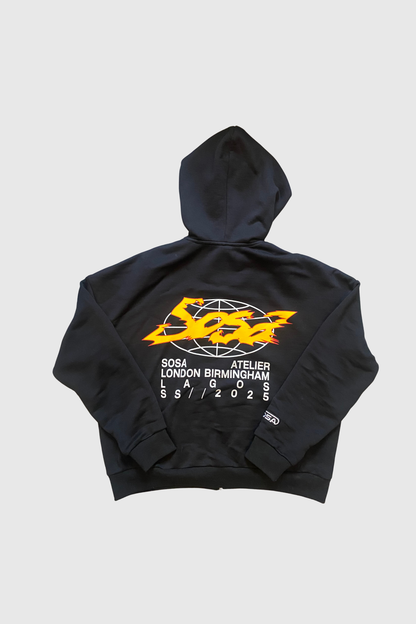 Sosa Atelier Noir World Logo Hoodie